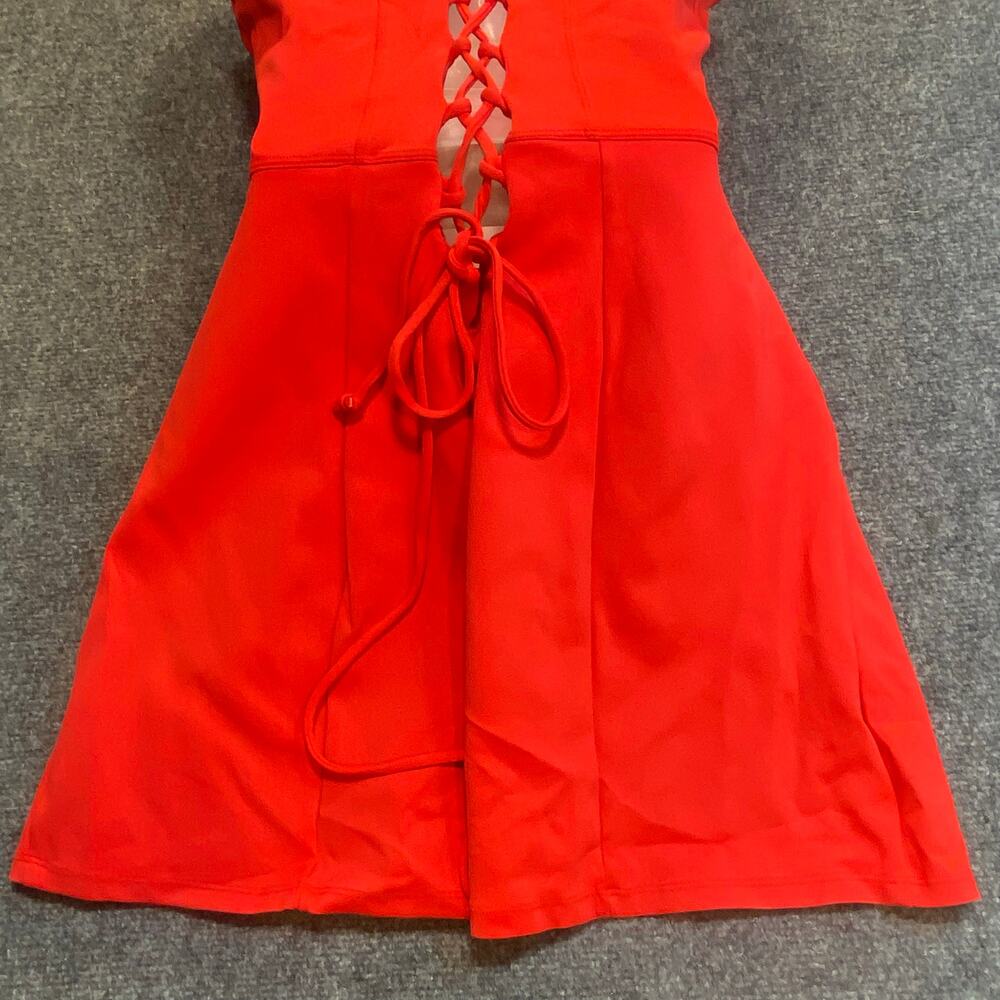 TA3 Women’s Red Square-Neck Swim Dress With Pockets 2X - Picture 6 of 10
